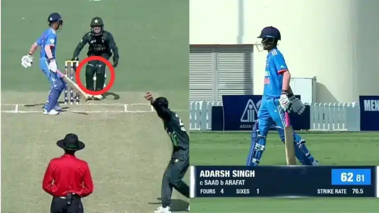 Watch: Pakistan captain Saad Baig’s unusual catch to dismiss Adarsh ​​Singh at U19 Asia Cup 2023