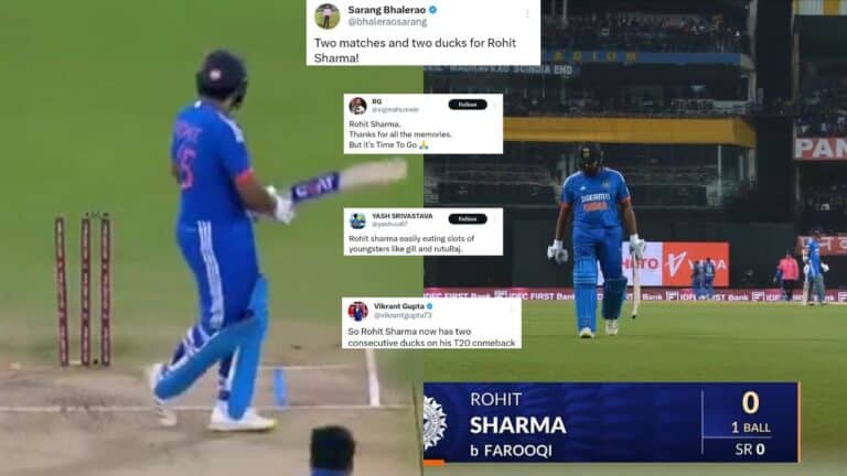 IND vs AFG: “Eating slots from Shubman Gill, Ruturaj Gaikwad” – Twitter slams Rohit Sharma for bagging duck