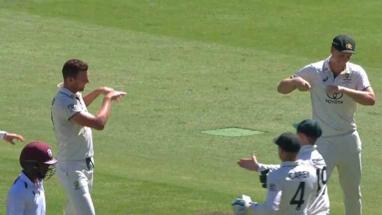 Watch: Josh Hazlewood shoos away COVID-hit Cameron Green during celebration in AUS vs WI 2nd Test