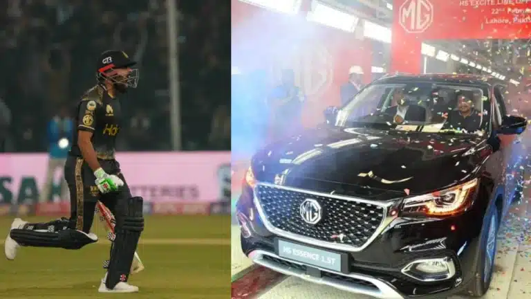 Babar Azam gets MG car from Peshawar Zalmi owner after 11th T20 ton