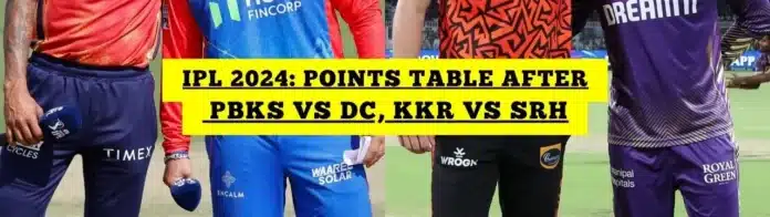 IPL 2024 Points Table After PBKS vs DC, KKR vs SRH