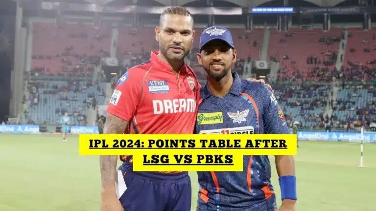 IPL 2024 Points Table After LSG vs PBKS