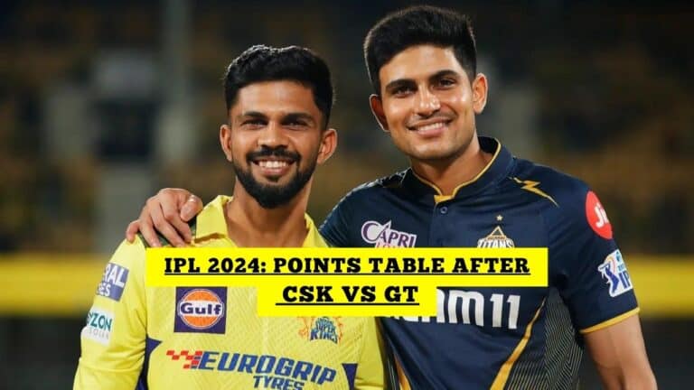 IPL Points Table 2024 After CSK vs GT