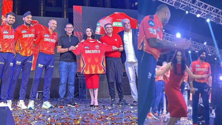 Watch Punjab Kings unveil new IPL 2024 jersey as Shikhar Dhawan joins Preity Zinta in dance at launch event