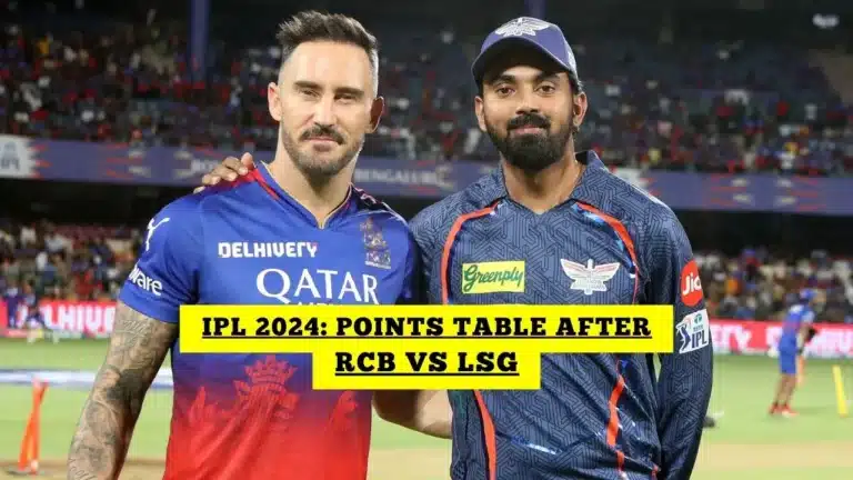 IPL 2024 Points Table After RCB vs LSG