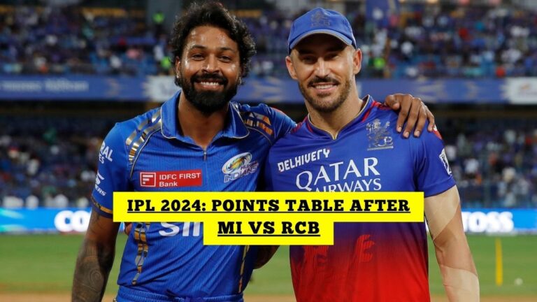 IPL 2024 points table: Orange cap, purple caps list after MI vs RCB, match 25