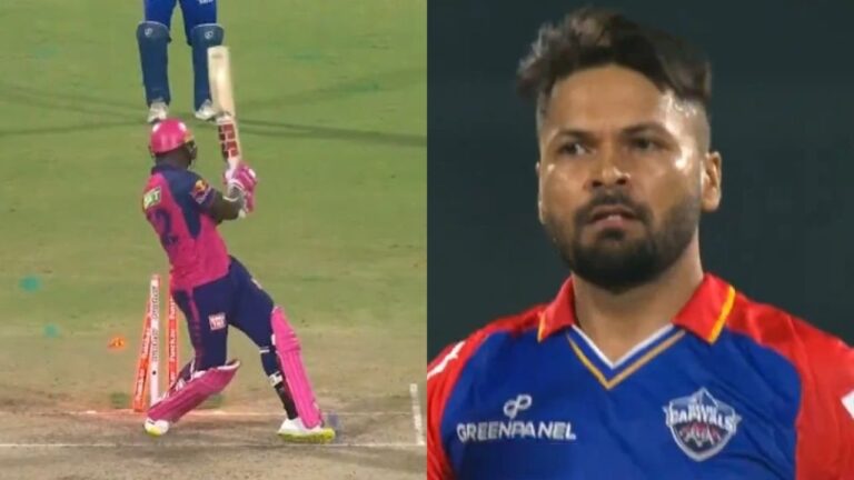 DC vs RR: Watch – Mukesh Kumar nails the final nail in the coffin by rattling Rovman Powell’s stumps