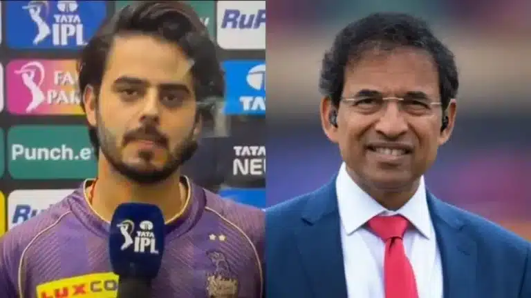 GT vs KKR: Watch: Nitish Rana gives ‘middle finger’ response to Harsha Bhogle over injury update query