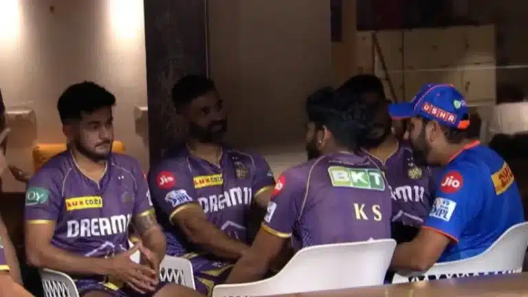 KKR vs MI: Watch: Rohit Sharma gives HUGE hint about KKR change during rain delay at Eden Gardens