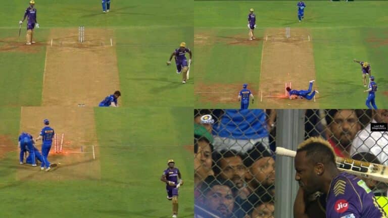 MI vs KKR: Watch – Venkatesh Iyer watches the ball as Andre Russell runs out due to his teammate’s carelessness