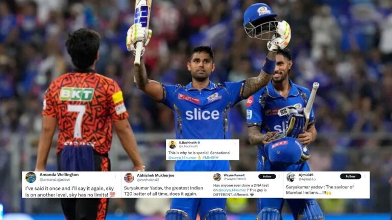 MI vs. SRH: "Best Indian T20 batsman" – Twitter reacts as Suryakumar Yadav overcomes chase with exceptional century