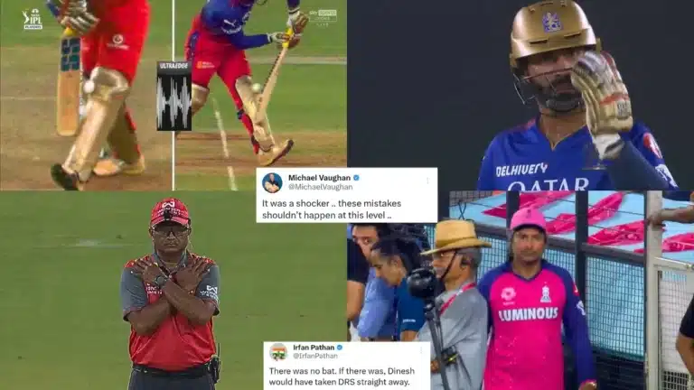 RR vs RCB: Watch – Kumar Sangakkara and Twitter furious as Dinesh Karthik survives after third umpire’s controversial decision