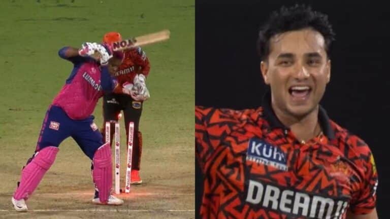 SRH vs RR: Watch: Abhishek Sharma outplays Shimron Hetmyer and castles him to put SRH on top