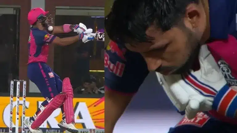 SRH vs RR: Watch – Dhruv Jurel takes a hard hit on the throat as T Natarajan attacks the batsman