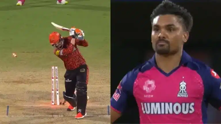 SRH vs RR: Watch – Sandeep Sharma castles Heinrich Klaasen with a perfect yorker