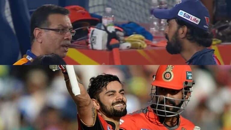 Sanjiv Goenka KL Rahul Virat Kohli LSG RCB