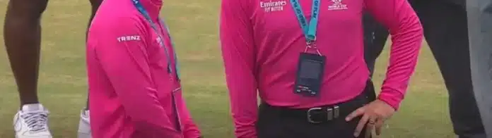 Bizarre moment as ground-staff member washes hands near pitch while wet outfield delays start of USA vs Ireland game