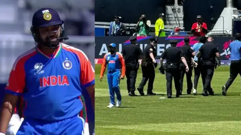 IND vs BAN: Watch: Fan invades field to meet Rohit Sharma in major security breach during WC T20 warm-up match