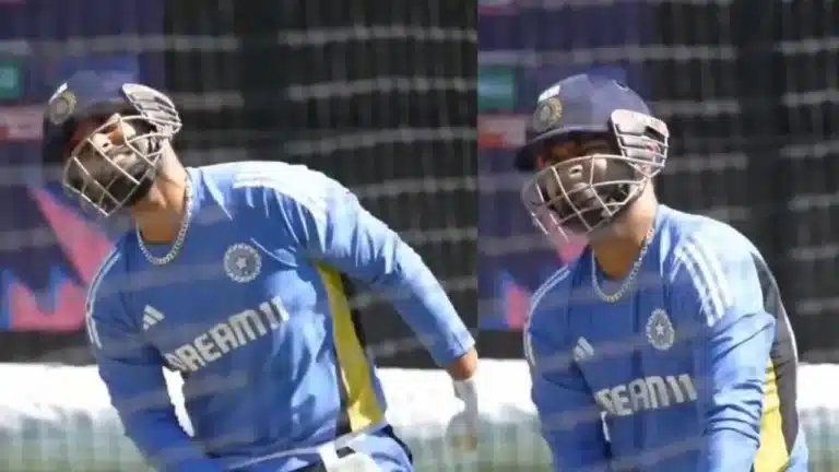 IND vs PAK: See: "It’s too strong" – Rishabh Pant suffers brutal hit in nets in major injury scare for India