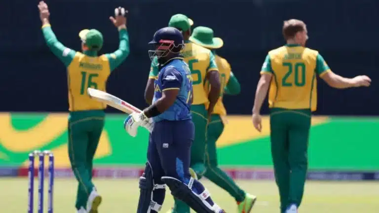 SL vs SA: Sri Lanka achieves humiliating record after bizarre outing with bat during T20 World Cup 2024 match