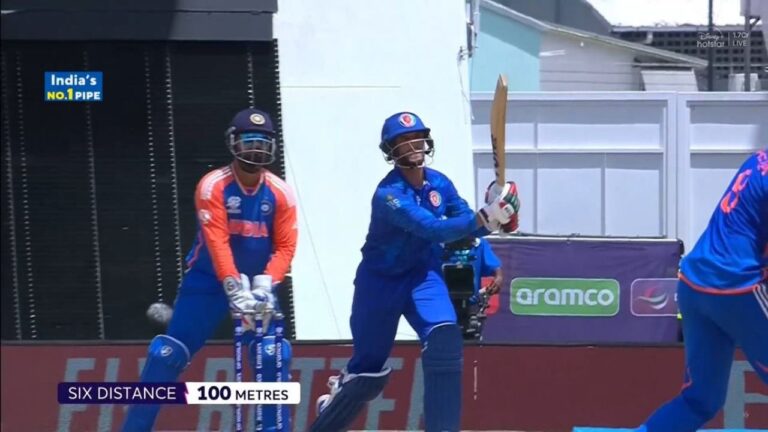 Watch: Azmatullah Omarzai brutally slams Ravindra Jadeja for monstrous 100m six in T20 World Cup