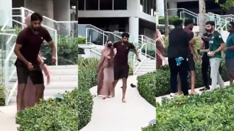 Watch: Haris Rauf gets into ugly fight with Pakistani fan while dragging wife through US streets