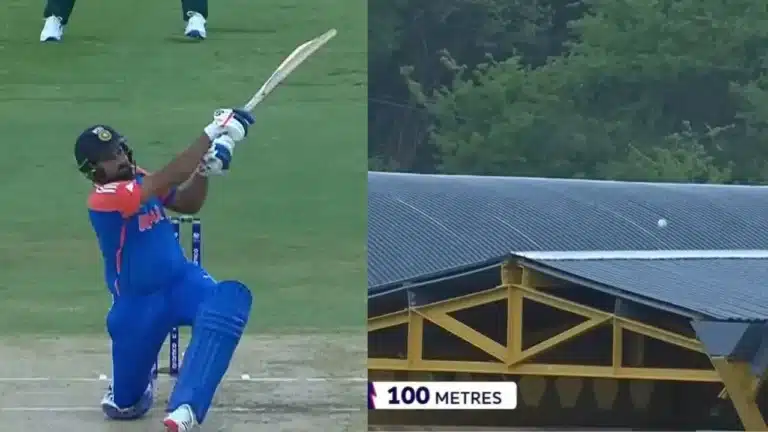 Watch: Rohit Sharma completes 200 T20I six as he smashes Pat Cummins in a mammoth 100m maximum