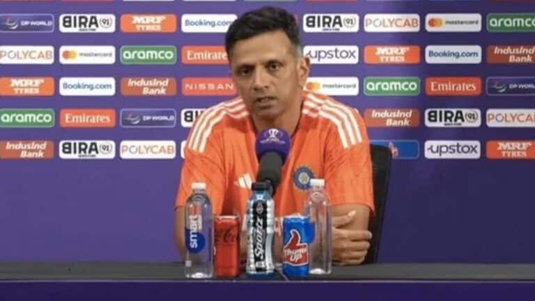 "I’m not trying to do"- Rahul Dravid gets scared at the press conference prior to the clash between India and Afghanistan.