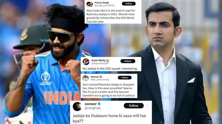 ‘Gautam Gambhir doesn’t like players who love MS Dhoni’: Fans react as Ravindra Jadeja is ruled out of Sri Lanka ODIs