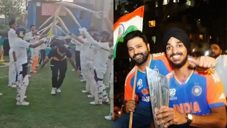 Watch: Budding cricketers give a touching guard of honour to T20 World Cup hero Arshdeep Singh