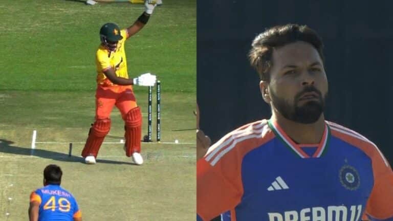 Watch: Mukesh Kumar cleans Innocent Kaia with a perfect inswing in the second T20I