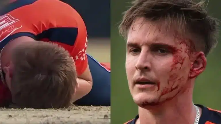 Watch: Ryan Rickelton’s vicious shot leaves Carmi le Roux bleeding from a head wound