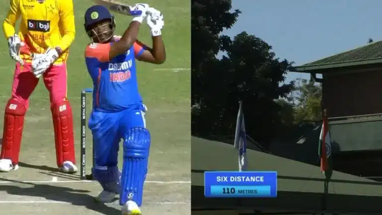 Watch: Sanju Samson hits a spectacular 110m six to complete the maximum 300 metres in T20