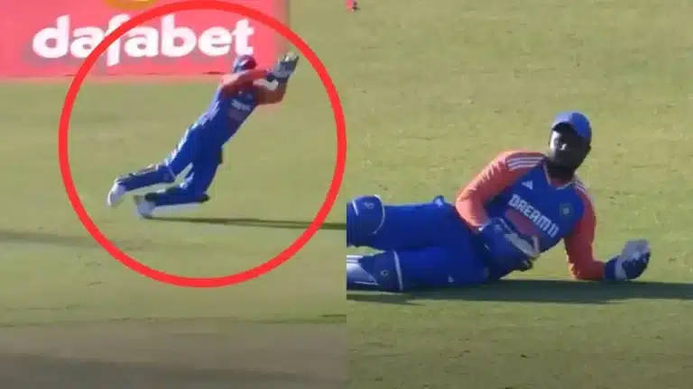 Watch: Sanju Samson takes an exceptional catch to dismiss Faraz Akram in IND vs ZIM’s fifth T20I