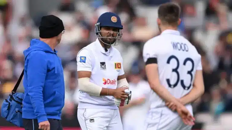 Watch: Mark Wood’s lightning bolt shatters Dinesh Chandimal’s thumb, leaving him hospitalized