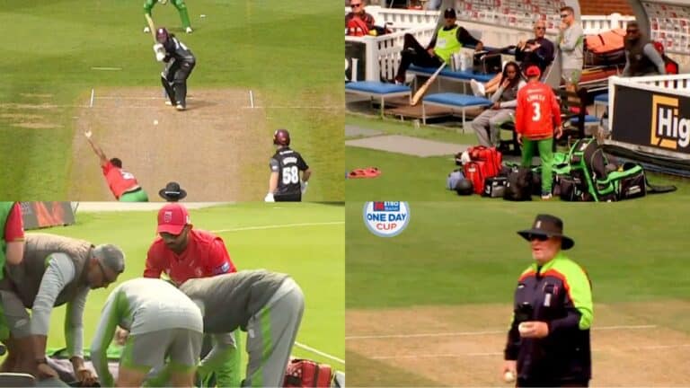 Watch: One-Day Cup match ends in unreal confusion after match ball lands on Leicestershire shirt