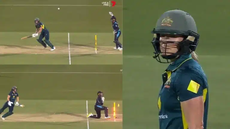 Watch: Ellyse Perry falls into the strangest race in history after losing track of the ball