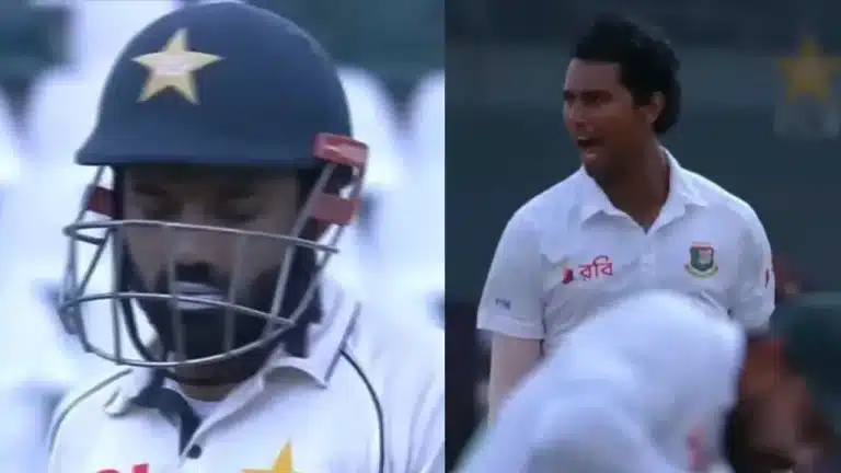 Watch: Hasan Mahmud disrespects Mohammad Rizwan and gives him an aggressive send-off in the second Test