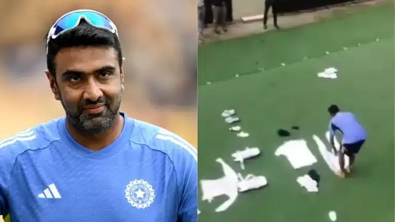 Watch: Ravichandran Ashwin dries his clothes on the ground as fans hilariously urge him to open the innings