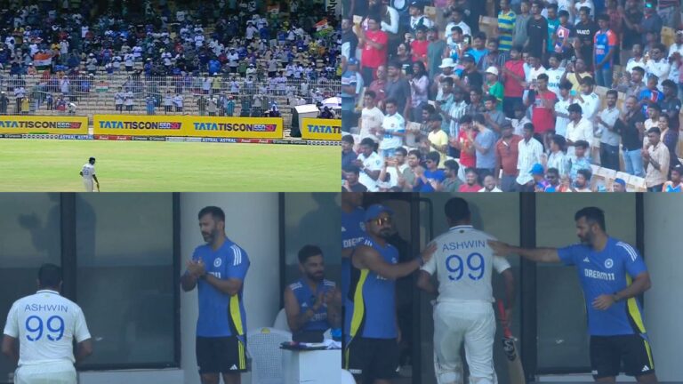 Watch: Ravichandran Ashwin walks off to a standing ovation from the Chennai crowd.