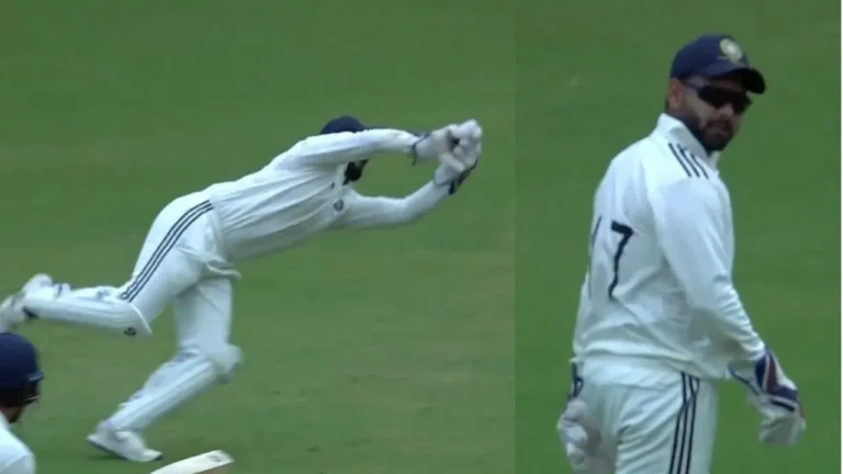 Watch: Rishabh Pant takes a stunning catch to dismiss Avesh Khan during the Duleep Trophy clash