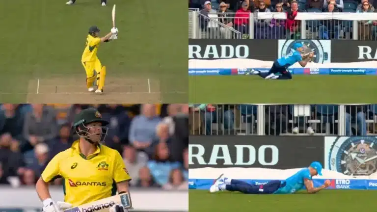 Watch: Steve Smith stunned as Brydon Carse takes a stupendous catch to dismiss him in third ODI