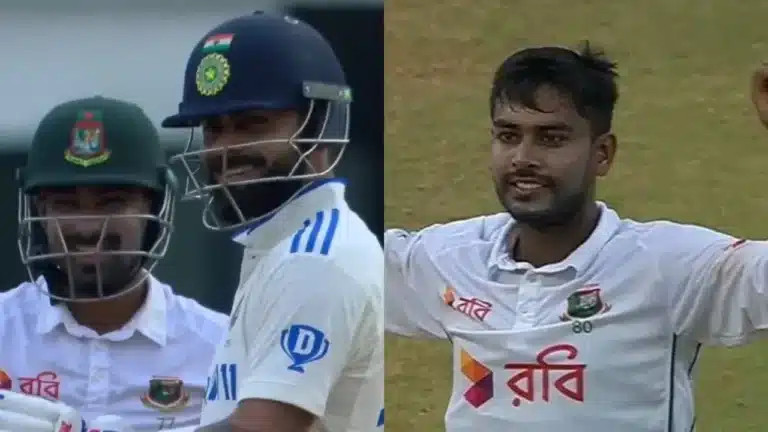 Watch: Virat Kohli had a fun banter with Mehidy Hasan Miraz in the first Test