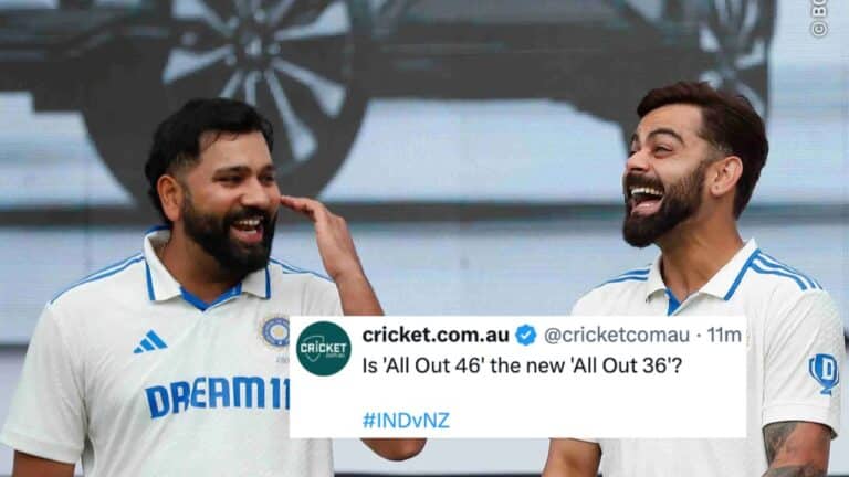 46 All Out is the new 36 All Out"- Twitter burns Team India after they hit their lowest Test total at home.