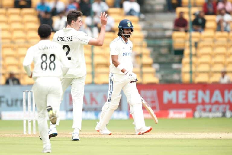 India’s lowest total in Test matches – 46 against New Zealand enters the list as lowest total at home