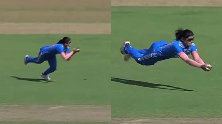 Radha Yadav shows remarkable agility; makes a fantastic catch while diving acrobatically [WATCH]