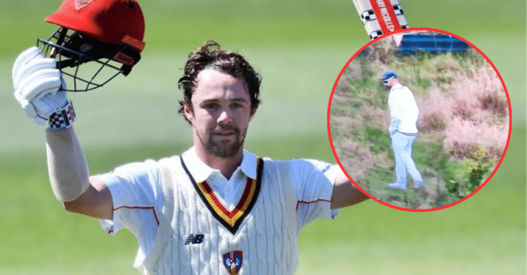 WATCH: Nathan Lyon seen searching for a ball in a snake pit after Travis Head’s huge six in Sheffield Shield