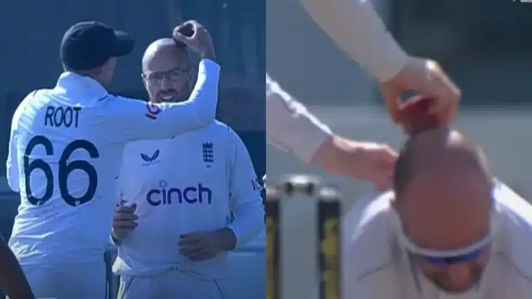 Watch: Joe Root shines the ball into Jack Leach’s bald head in Multan