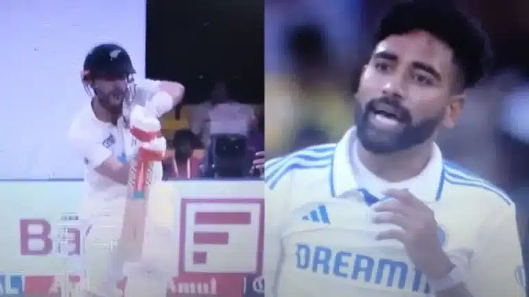 Watch: Mohammed Siraj tries to pick a serious fight with Daryl Mitchell in the first test