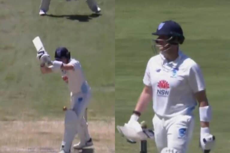 Watch: Steve Smith cleared to duck after dropping ball as poor form continues